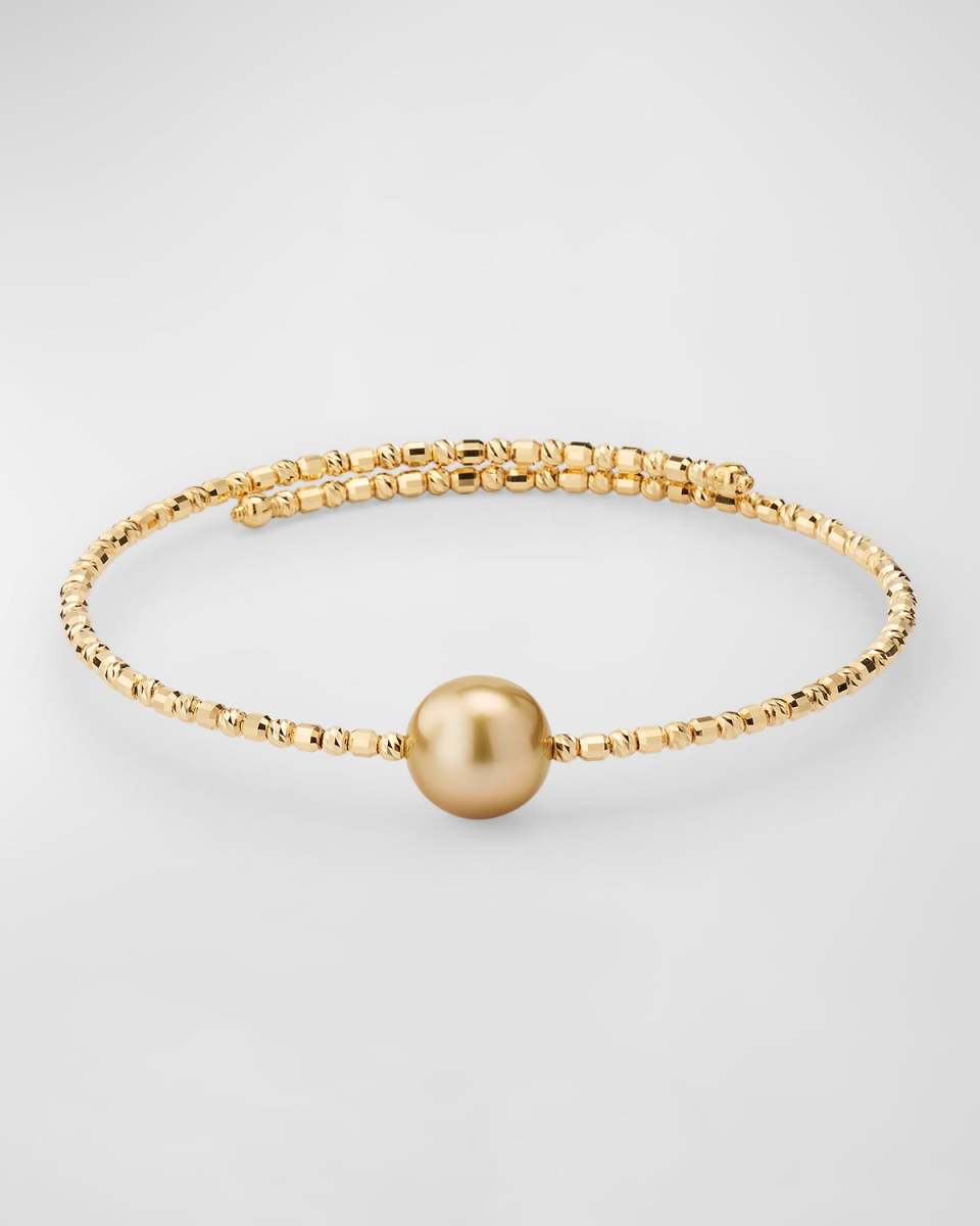 18K Yellow Gold South Sea Pearl Wrap Bracelet